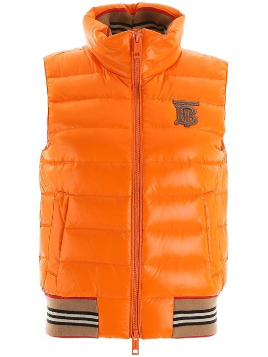 Logo Padded Vest Orange - BURBERRY - BALAAN 1