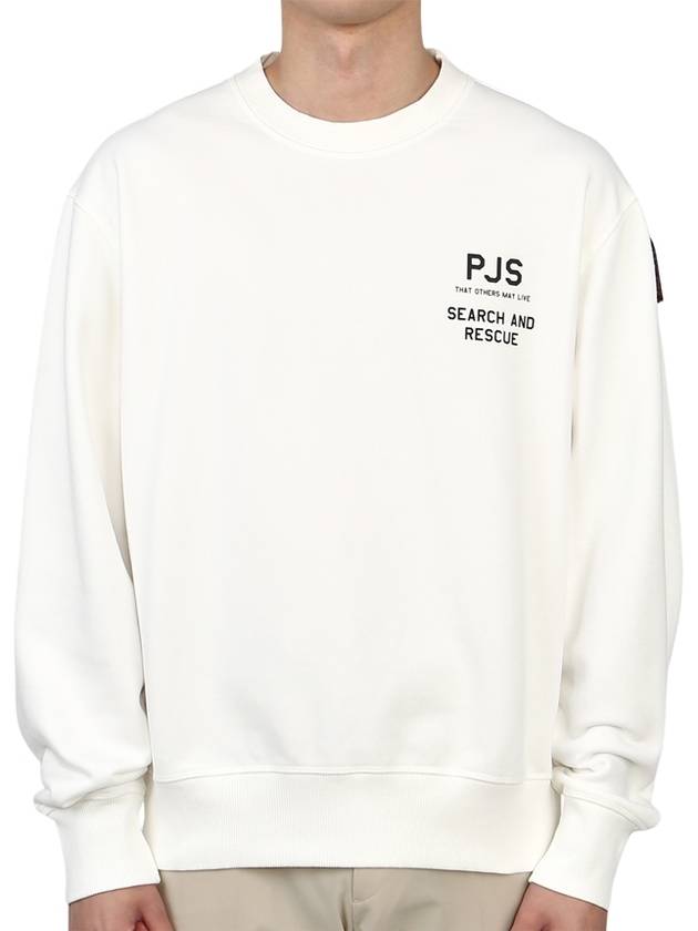 PMFLEMY01 OFF WHITE Men s Crew Neck Long Sleeve Sweatshirt - PARAJUMPERS - BALAAN 3