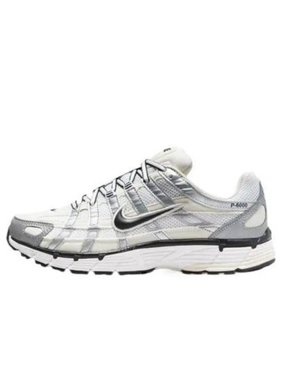 P 6000 Low Top Sneakers Coconut Milk Metallic Silver - NIKE - BALAAN 2