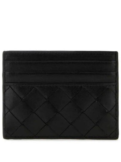 Intrecciato Leather Card Wallet Black - BOTTEGA VENETA - BALAAN 2