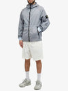 Wappen Old Effect Hooded Jacket Light Blue - STONE ISLAND - BALAAN 4