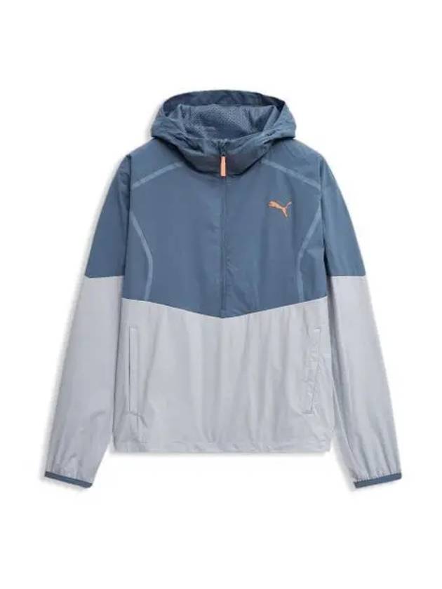 Active Woven Hoodie Blue Grey - PUMA - BALAAN 1