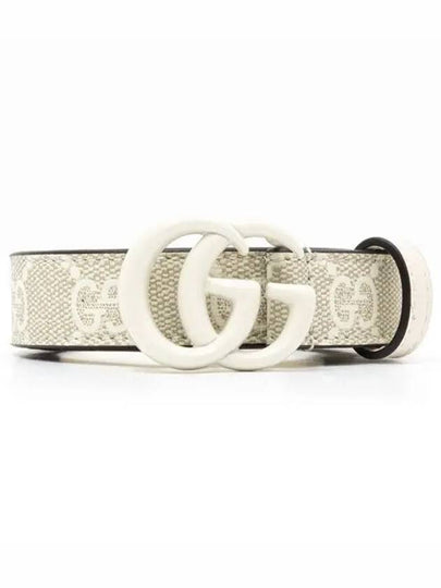 GG Marmont Thin Leather Belt Beige - GUCCI - BALAAN 2