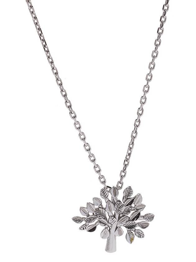 Tree Logo Plaque Necklace Silver - MULBERRY - BALAAN 5