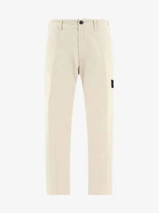 Wappen Gabardine Chino Pants Beige Men 791531512 V0097 - STONE ISLAND - BALAAN 1