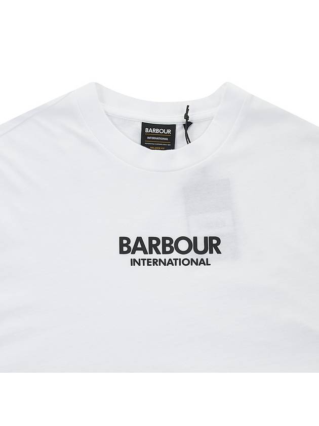 Formula Logo Print Short Sleeve T-Shirt White - BARBOUR - BALAAN 4