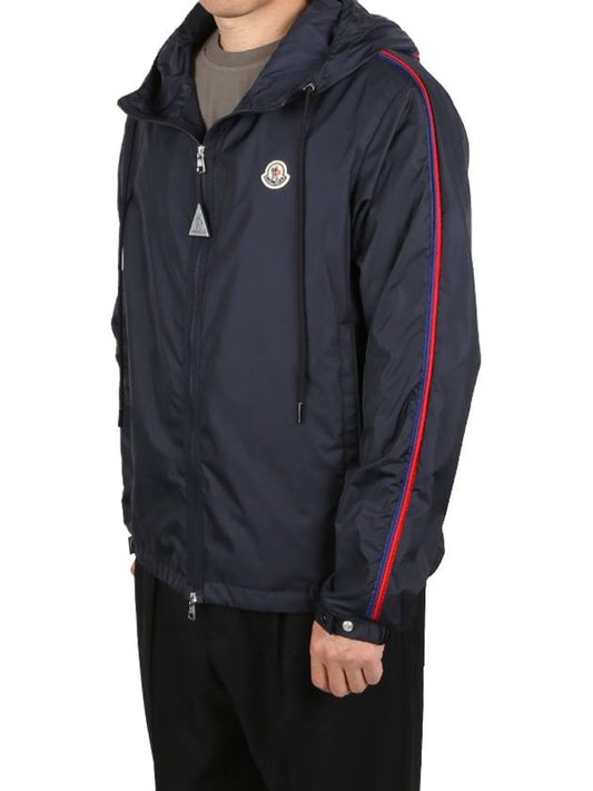 Men's Hattab Hooded Jacket Navy - MONCLER - BALAAN 2