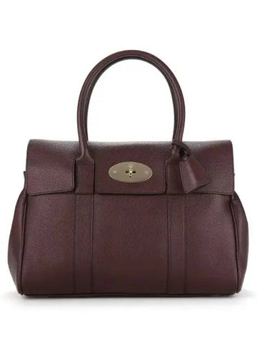 Small Bayswater Classic Grain Tote Bag Brown - MULBERRY - BALAAN 1