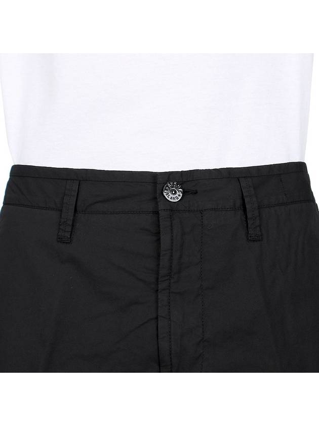 Light Stretch Cotton Bermuda Shorts Black - STONE ISLAND - BALAAN 8