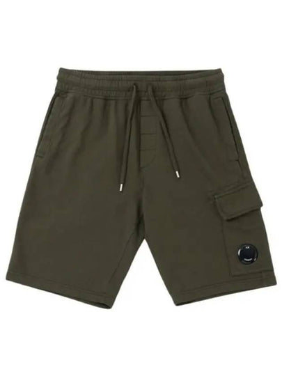 Light Fleece Utility Shorts Green - CP COMPANY - BALAAN 2