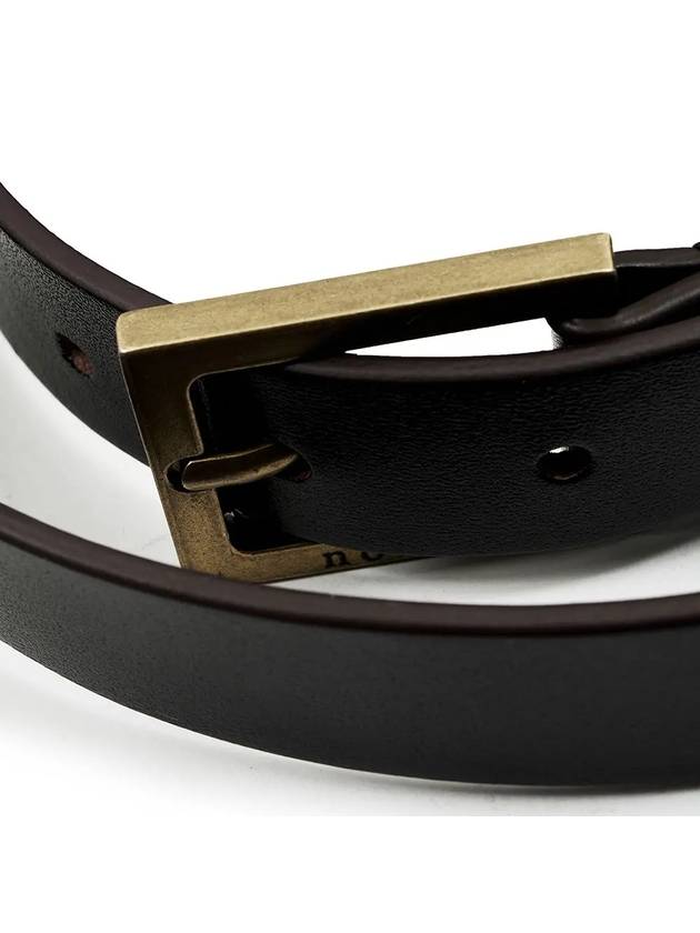 Leather Key Ring Belt Brown - NOIRER - BALAAN 4