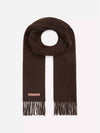 Acne Muffler Scarf Skinny Dark Brown CA0218 Unisex - ACNE STUDIOS - BALAAN 3