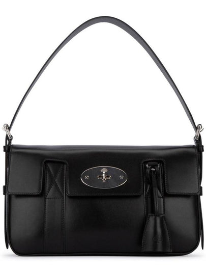 East West Bayswater Smooth Shiny Classic Calf Shoulder Bag Black - MULBERRY - BALAAN 2