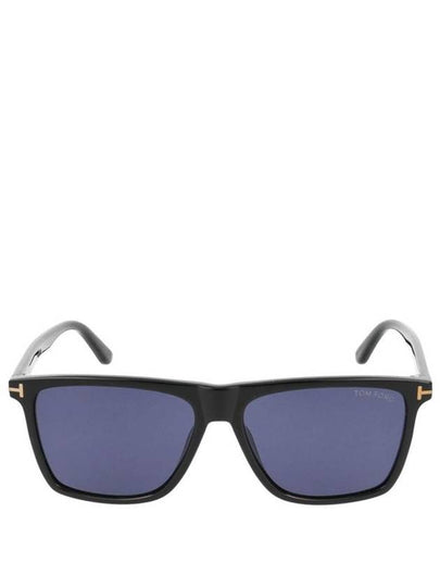 Eyewear Square Acetate Silver Rim Sunglasses Black Blue - TOM FORD - BALAAN 2