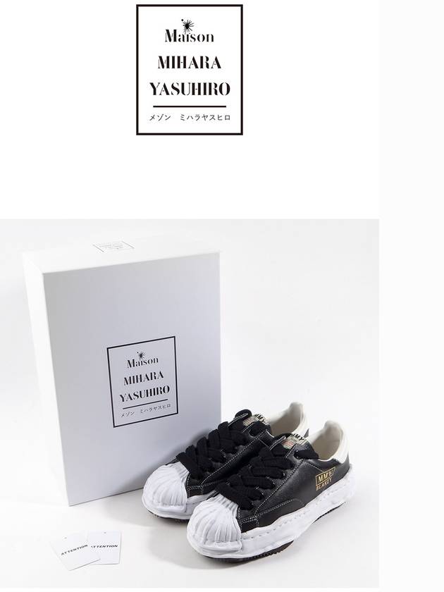 Blakey Logo OG Sole Low Top Sneakers Black - MAISON MIHARA YASUHIRO - BALAAN 11