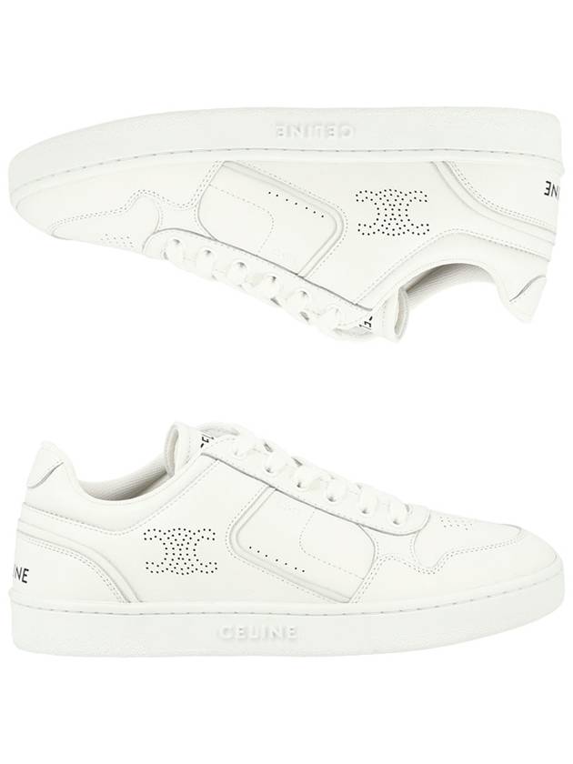 logo on leather low top sneakers white - CELINE - BALAAN 2