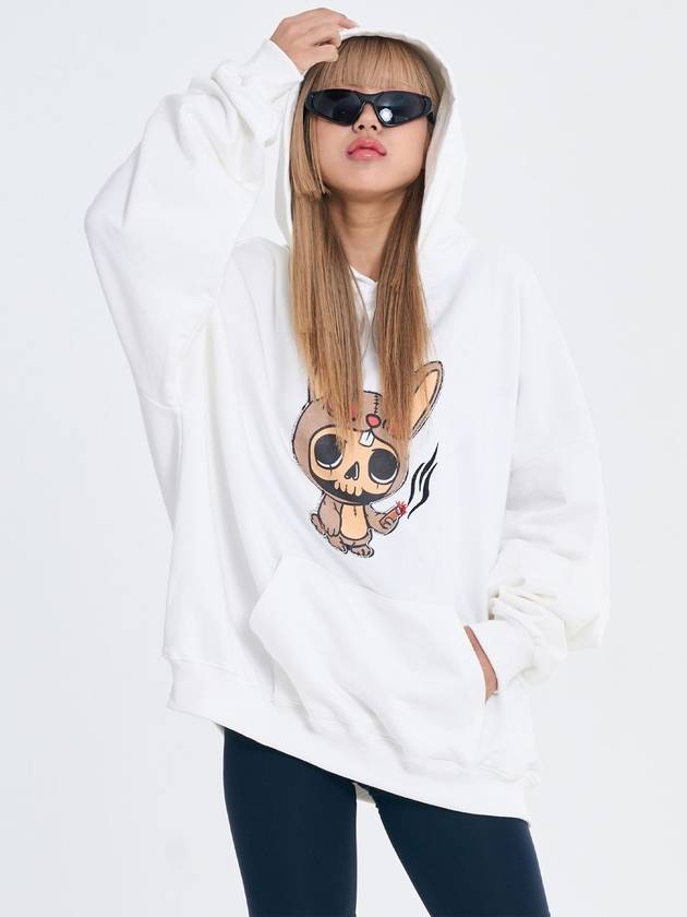 Unisex Skull Bunny Metallic Embroidery Large Fit Hood SDKIIISD231114HD002 - SALONDEKII SDLABEL - BALAAN 8