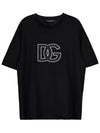 Logo Print Cotton Short Sleeve T-Shirt Black - DOLCE&GABBANA - BALAAN 2