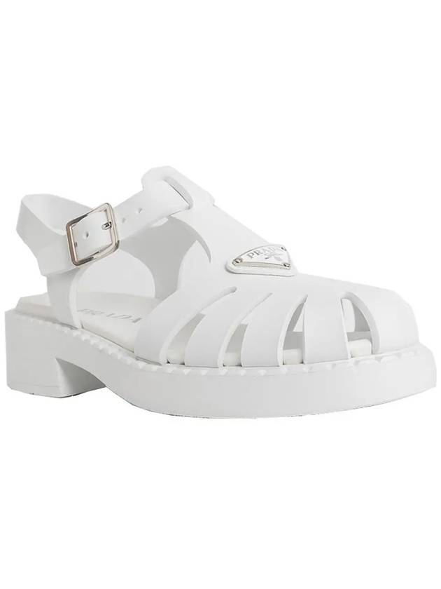 Sporty Foam Rubber Sandals White - PRADA - BALAAN 4