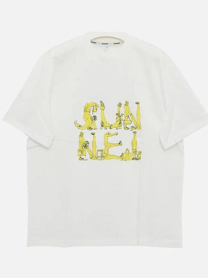 Classic Logo Figure Short Sleeve T-Shirt White - SUNNEI - BALAAN 2