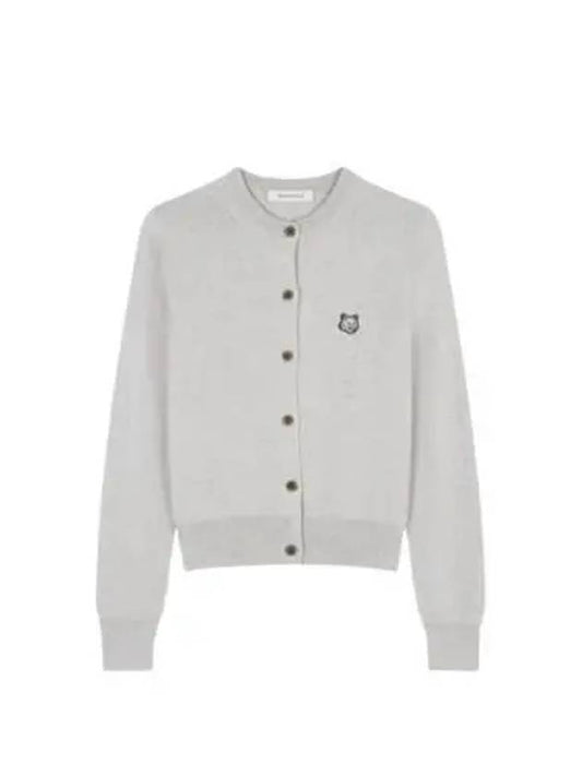 Bold Fox Head Patch Regular Cardigan Grey - MAISON KITSUNE - BALAAN 2