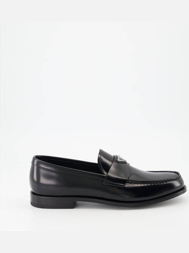 Brushed Leather Loafers Black - PRADA - BALAAN 2