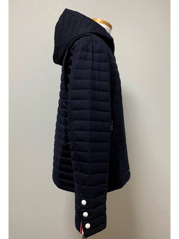 diagonal armband hooded padded jacket 1 - THOM BROWNE - BALAAN 6