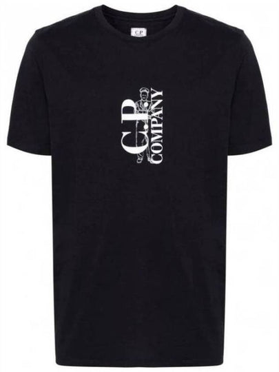 30/1 Jersey British Sailor Short Sleeve T-Shirt Navy - CP COMPANY - BALAAN 2