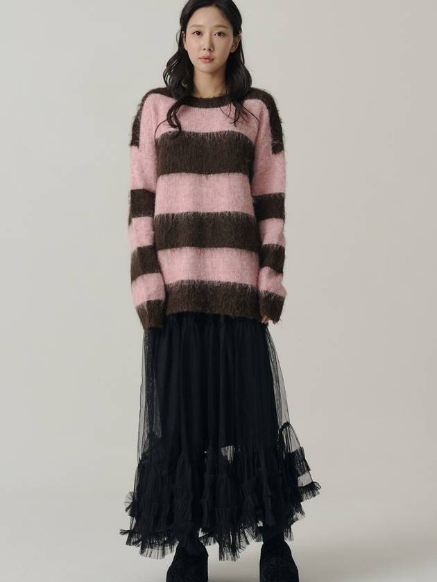 Influencer Seyoung wh Sha Bottom Frill Long Skirt Black - SORRY TOO MUCH LOVE - BALAAN 3