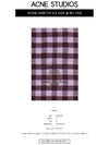 CA0155 CYU logo print wool check scarf purple lilac scarf TJ - ACNE STUDIOS - BALAAN 2