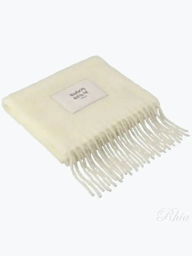 Baby Alpaca Plain Scarf Muffler LM06206WA0022 MILK - MAISON KITSUNE - BALAAN 1