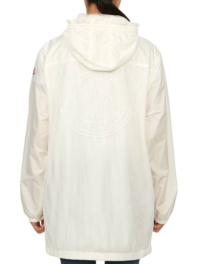 Women's Iole Logo Patch Windbreaker White - MONCLER - BALAAN 5