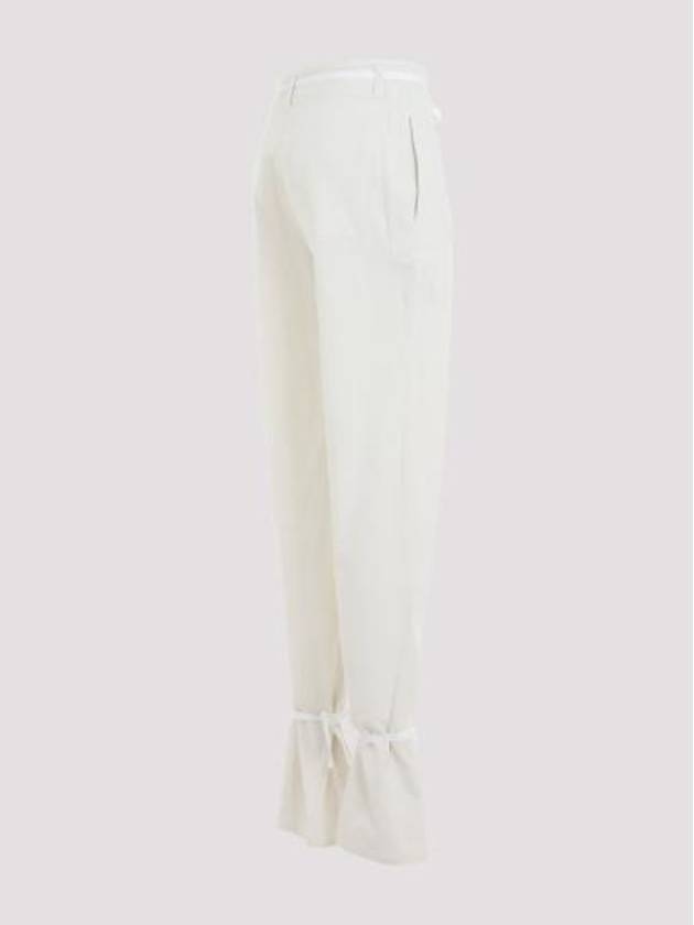 Cotton Straight Pants Chalk - LEMAIRE - BALAAN 4