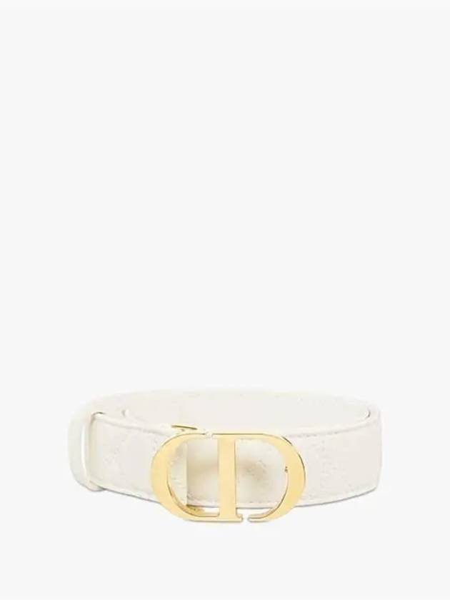 30MM Montaigne Cannage Calfskin Belt Latte - DIOR - BALAAN 3