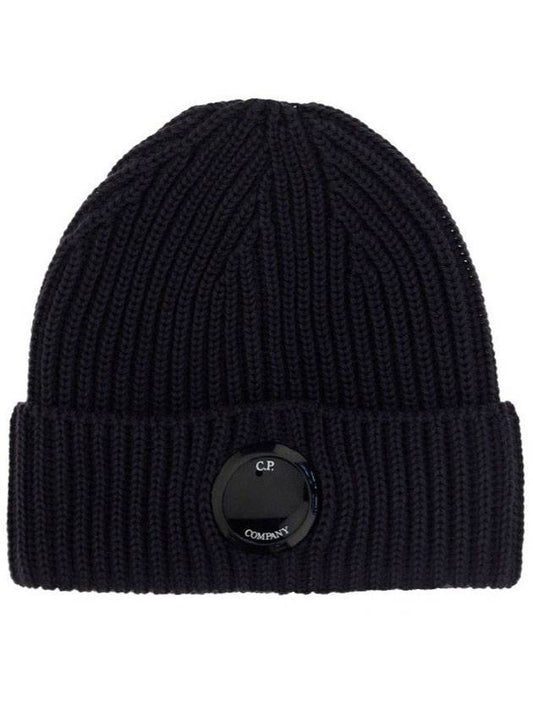 Wappen Merino Wool Beanie Black - CP COMPANY - BALAAN 1