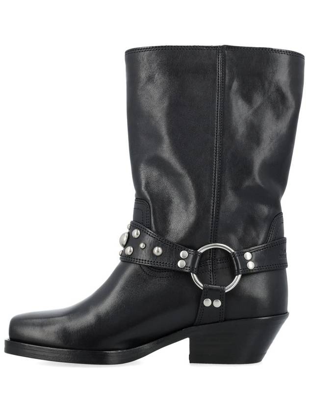 Antya Buckle Middle Boots Black - ISABEL MARANT - BALAAN 4