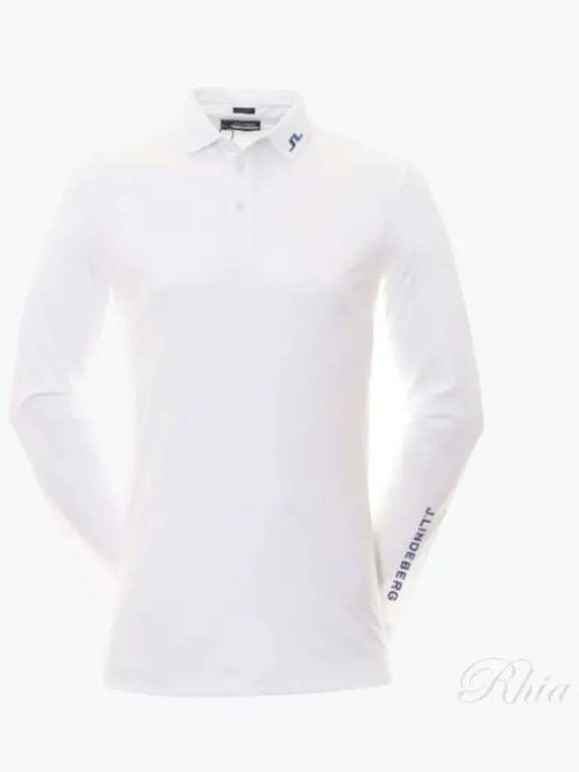 Men's Tour Tech Long Sleeve Polo Shirt White - J.LINDEBERG - BALAAN 2