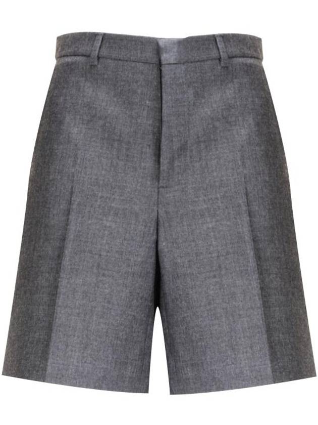 Wool Shorts Grey - GUCCI - BALAAN 2