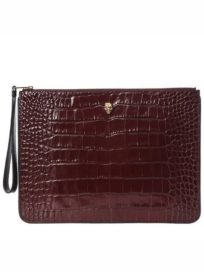 Hand Strap Coco Stamp Clutch Bag Red - ALEXANDER MCQUEEN - BALAAN 2