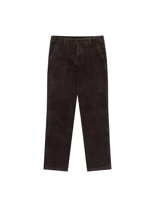 Men's Washed Corduroy Straight Pants Brown - SOLEW - BALAAN 2