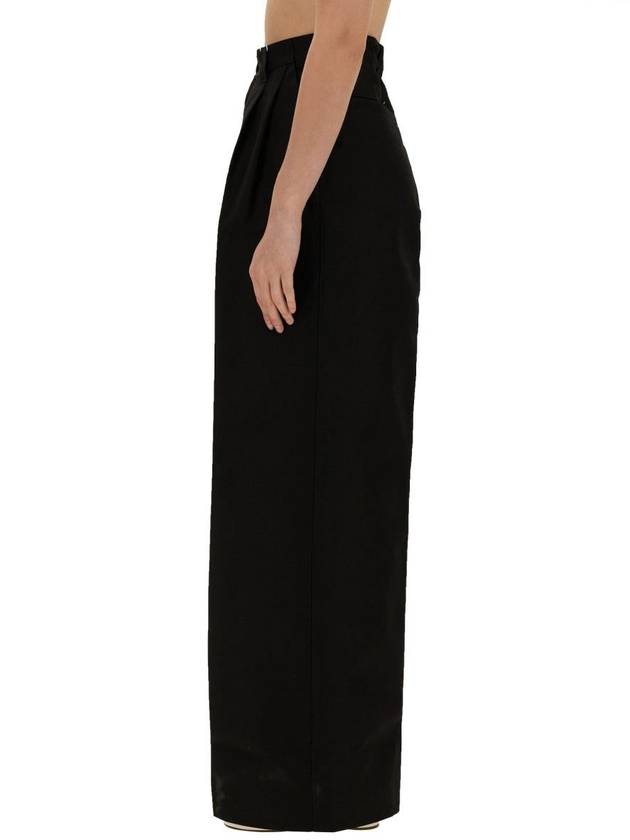 High Waist Leg Tailored Wide Pants Black - MAISON MARGIELA - BALAAN 5