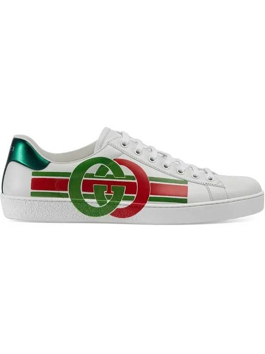 Ace Interlocking G Low Top Sneakers White - GUCCI - BALAAN.