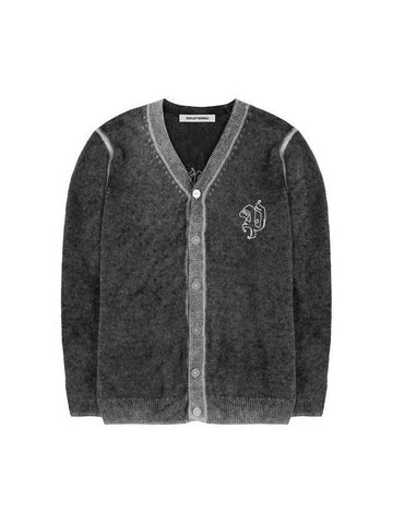 Pure Cashmere Unisex Cardigan Charcoal - PEOPLE OF THE WORLD - BALAAN 1