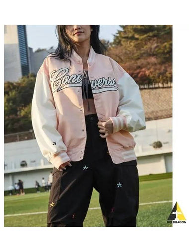 Vintage Varsity Jacket Soft Pink 10026912 A01 - CONVERSE - BALAAN 1