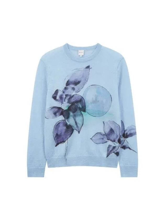 Hairy flower print knit light blue - PAUL SMITH - BALAAN 1