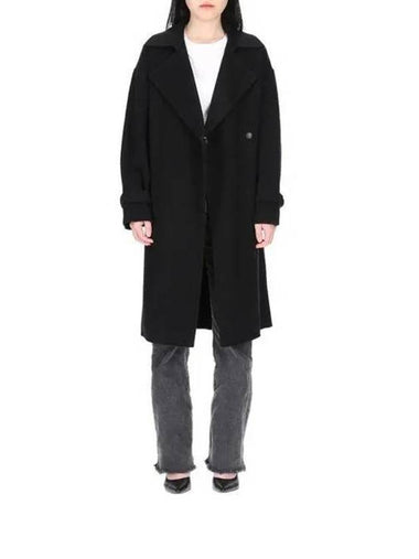 Women's Turbigo Wool Cashmere Single Coat Black - MAX MARA - BALAAN 1