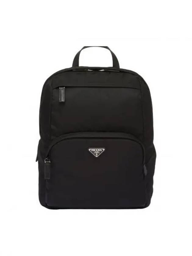 Triangle Logo Re-Nylon Backpack Black - PRADA - BALAAN 2