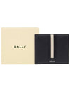 striped leather bifold wallet black - BALLY - BALAAN 6