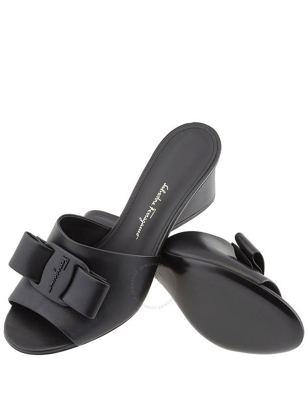 Salvatore Ferragamo Ladies Black Leather Viva 55 Sandals, Size 5.5 - SALVATORE FERRAGAMO - BALAAN 2