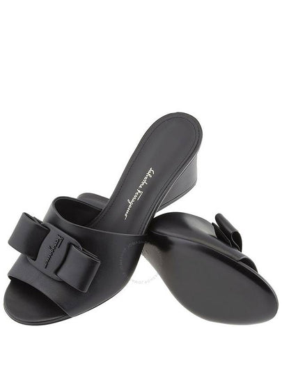 Salvatore Ferragamo Ladies Black Leather Viva 55 Sandals, Size 5.5 - SALVATORE FERRAGAMO - BALAAN 2